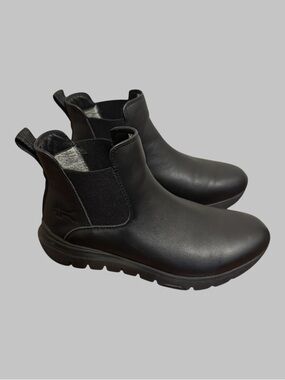 Kuru Flex Womens Jet Black Astra Chelsea Ankle Boots Modern Kuruclouds Size 8.5
